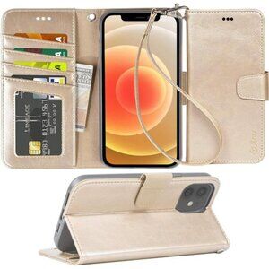 Compatible with iPhone 12 Case and iPhone 12 Pro Case Wallet Flip Cover